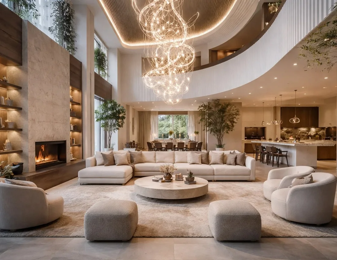 Inspirasi interior living room modern premium
